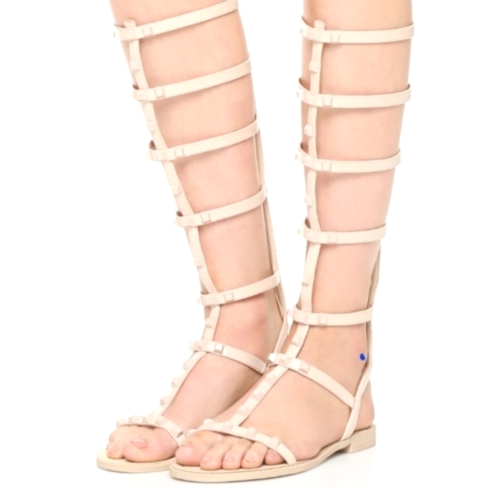 Rebecca Minkoff Gisele Gladiator Sandals Tall Stud Size 8.